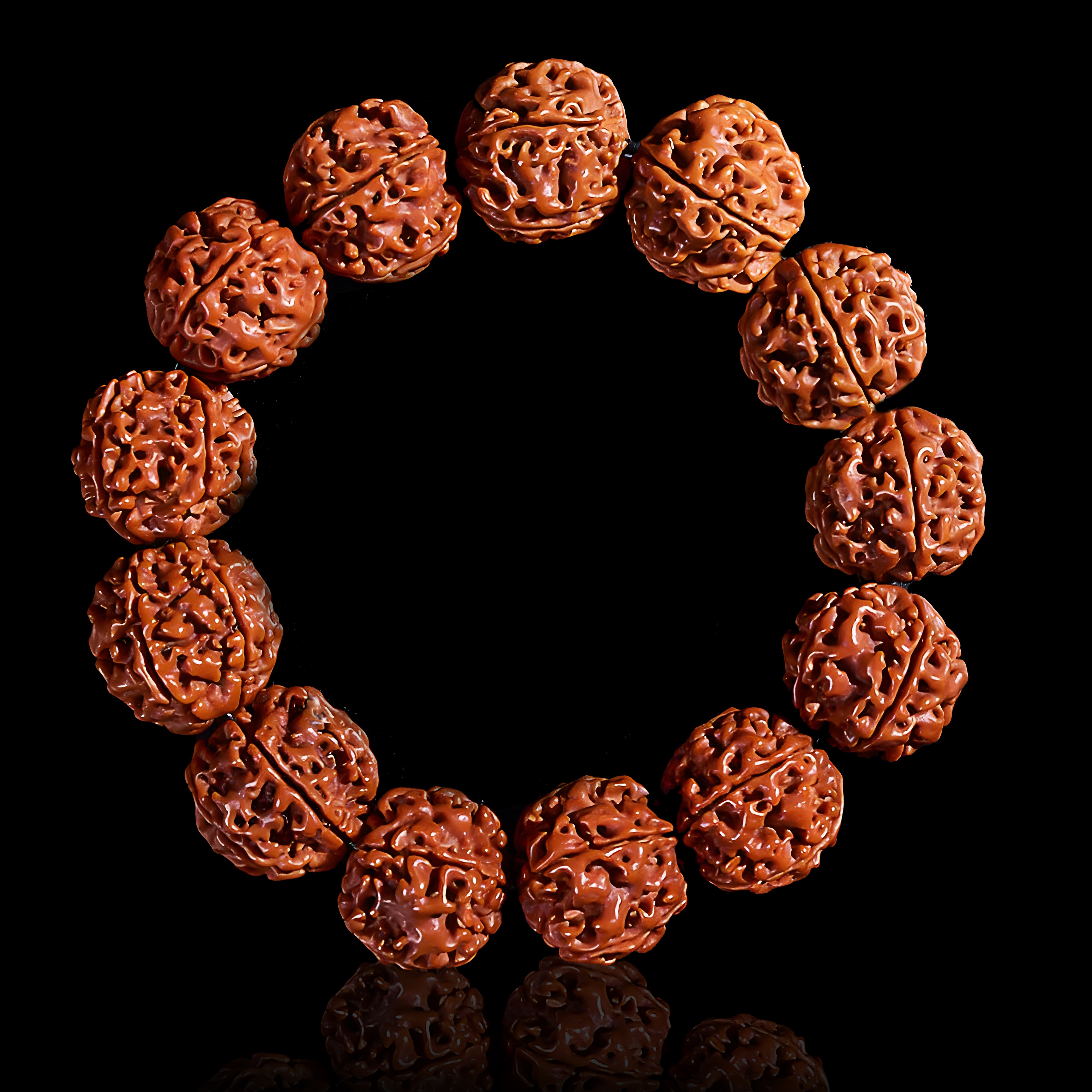 Fengshui Taoism Rudraksha Bracelet - Amulet, Strength Enhancement, Wisdom Boost