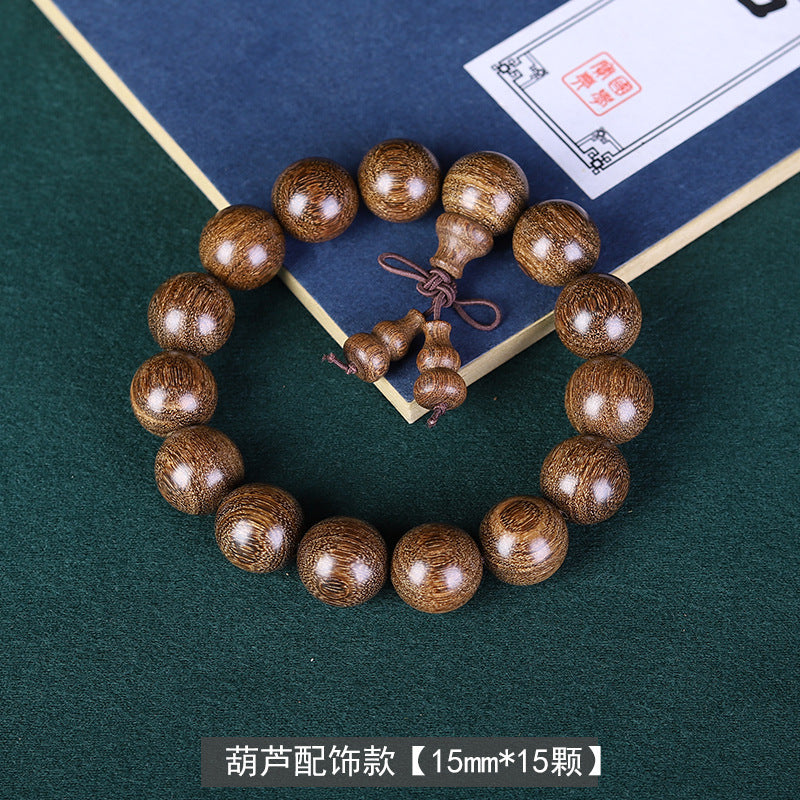 Fengshui Taoism Golden Sandalwood Bracelet - Natural Fragrance, Protection, Spiritual Enhancement